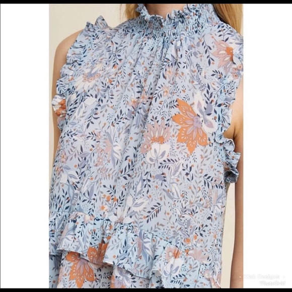 HOST PICK X2!Floral Smock Neck Ruffle Top 1️⃣ LEFT - Picture 4 of 6